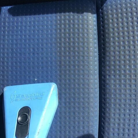 Blue Vehicle Seat Cleaning